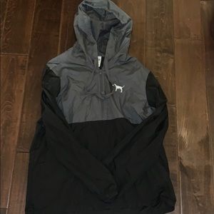 PINK Grey and Black Windbreaker